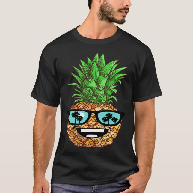 Camiseta Pineapple sunglasses aloha beaches hawaii hawaiian (Anverso)