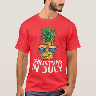 Camiseta Pineapple Sunglasses Christmas In July Summer Xmas