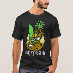 Camiseta Pineapple Surfer Beach Tropical Surfing