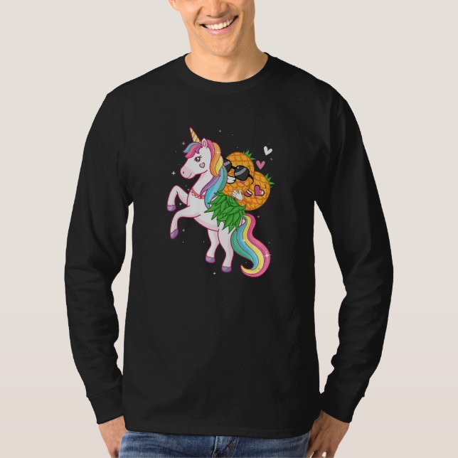 Camiseta Pineapple Swinger Unicorn  Swinging Lifestyle Poly (Anverso)