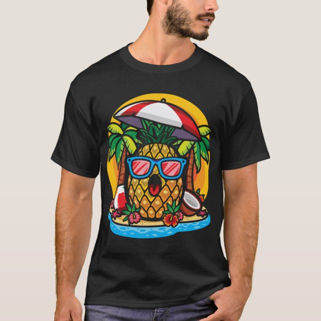 Camiseta Pineapple Tropical Hawai Pineapple Lover Sungla (Anverso)