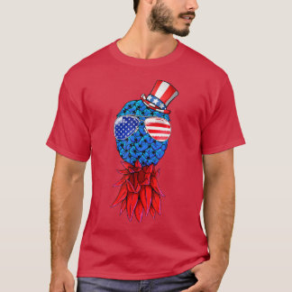 Camiseta Pineapple Upside Down American Flag Gafas de sol 4