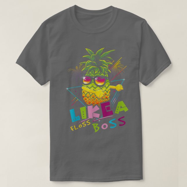 Camiseta Pineapple Usa Gafas De Sol Floss Como Un Cristo Je (Diseño del anverso)