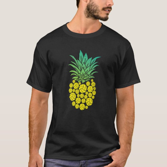 Camiseta Pineapple Volleyball   Fruit Beach Hawaii Hawaiian (Anverso)