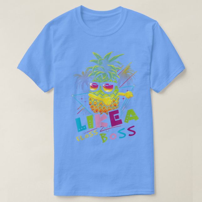 Camiseta Pineapple Wear Sunglasses Floss Like A Boss Christ (Diseño del anverso)