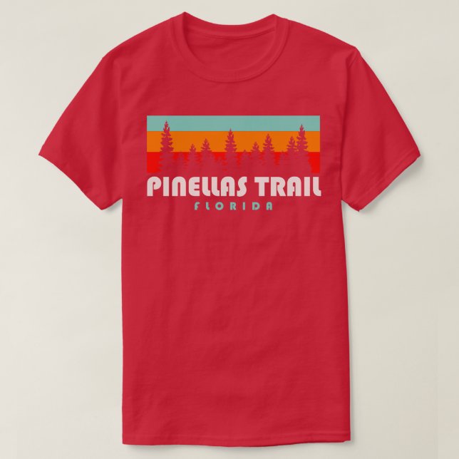 Camiseta Pinellas Trail Pinellas County Florida Retro Trees (Diseño del anverso)