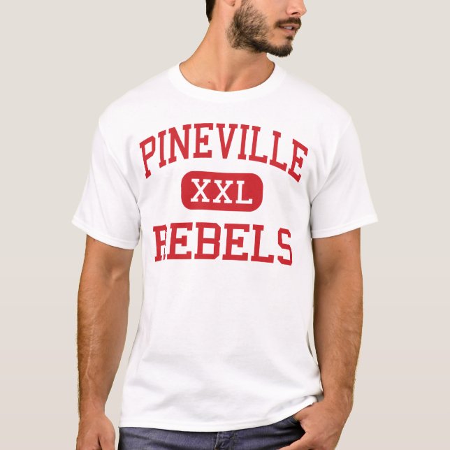 Camiseta Pineville - rebeldes - alto - Pineville Luisiana (Anverso)