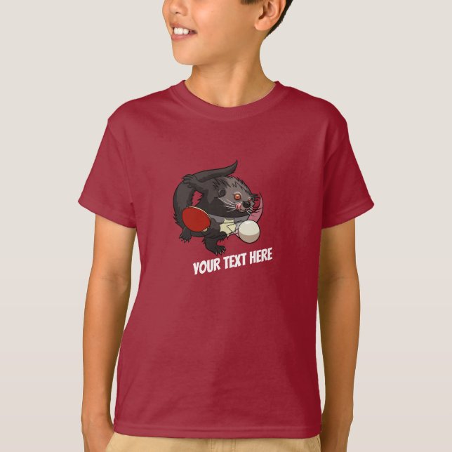 Camiseta Ping Pong Binturong Table Tennis Player Bearcat (Anverso)