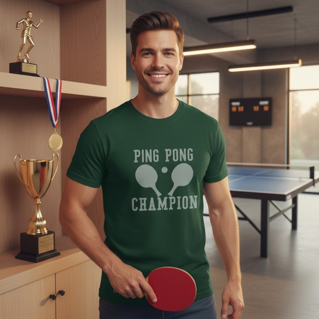 Camiseta Ping Pong Campeón Cruzando Gales Tenis de Mesa (Show off your skills and champion status with this ultimate table tennis tee.)