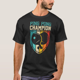 Camiseta Ping Pong Campeón De Mesa Jugador De Tenis Ping Po