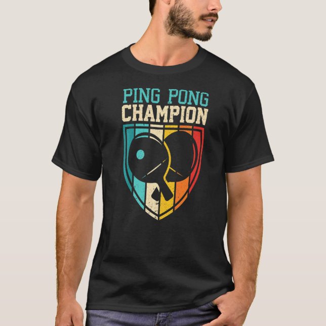 Camiseta Ping Pong Campeón De Mesa Jugador De Tenis Ping Po (Anverso)