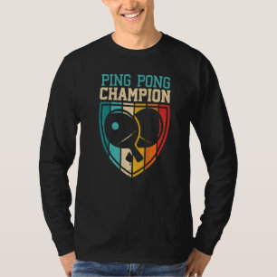 Camiseta Ping Pong Campeón De Mesa Jugador De Tenis Ping Po