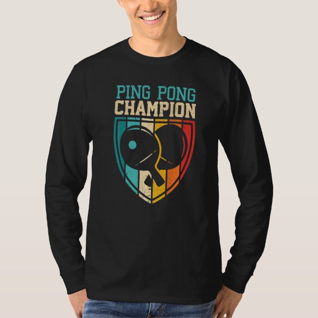 Camiseta Ping Pong Campeón De Mesa Jugador De Tenis Ping Po (Anverso)