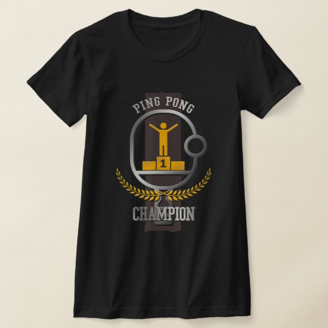 Camiseta Ping Pong Champion Fun Table Jugador de tenis (Distribución)