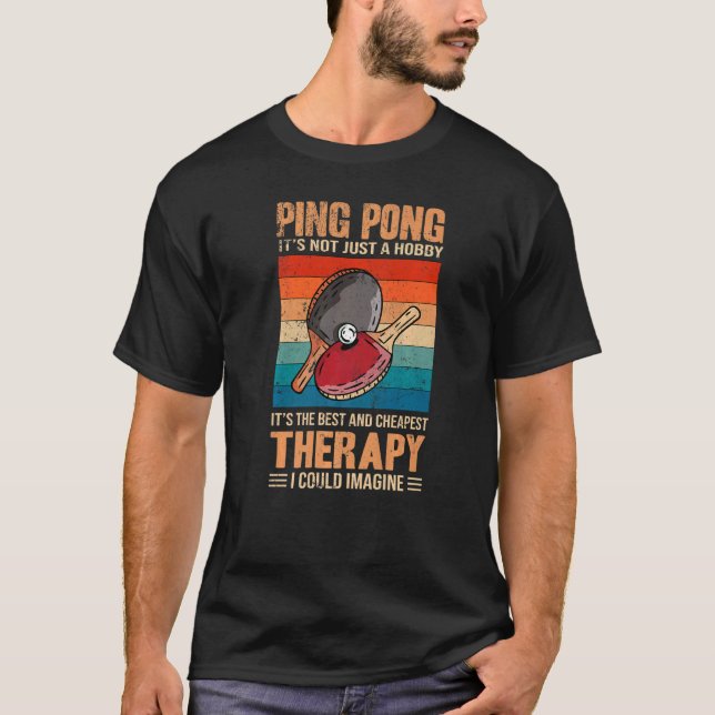 Camiseta Ping Pong La Mejor Terapia Retro Ping más Barata (Anverso)