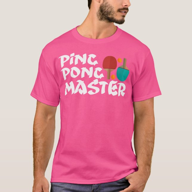 Camiseta Ping Pong Mesa maestra Tennis Shirle Paddle Ball (Anverso)