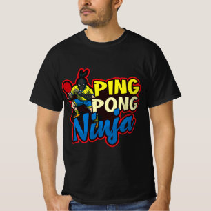 Camiseta Ping Pong Ninja Design Table Tennis