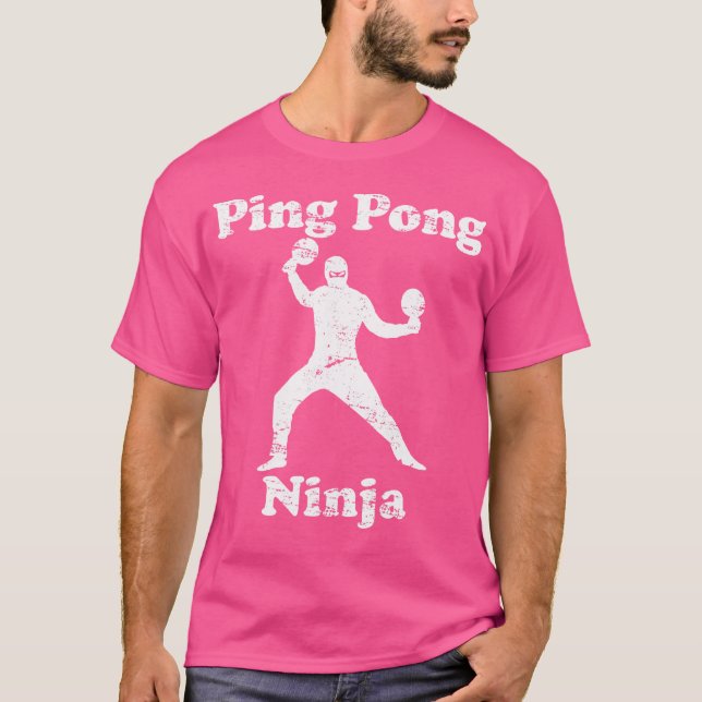 Camiseta Ping Pong Ninja, divertida campeona de ping pong (Anverso)
