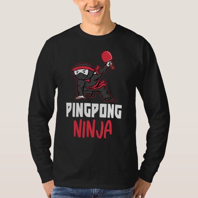 Camiseta Ping Pong Ninja Mesa de ping pong (Anverso)