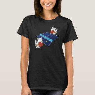 Camiseta Ping Pong Paddle Ladies Cat Table Tennis Player Ca