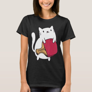 Camiseta Ping Pong Paddle Ladies Cat Table Tennis Player Ca