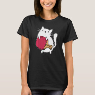 Camiseta Ping Pong Paddle Ladies Cat Table Tennis Player Ca