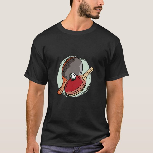 Camiseta Ping Pong Paddle Mesa de tenis Deporte (Anverso)