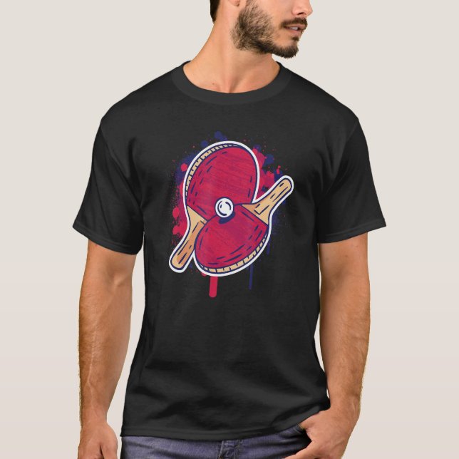 Camiseta Ping Pong Paddle Set Mesa Racket Ping P (Anverso)
