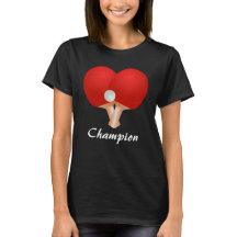 Ping Pong Paddle Table Tennis Heart Personalizado