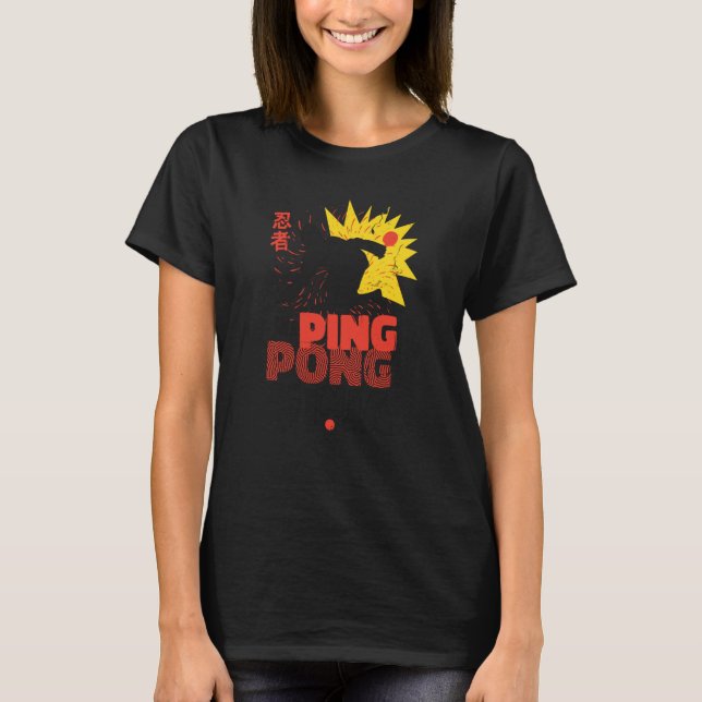 Camiseta Ping Pong Paddle Table Tennis sport ping pong ninj (Anverso)