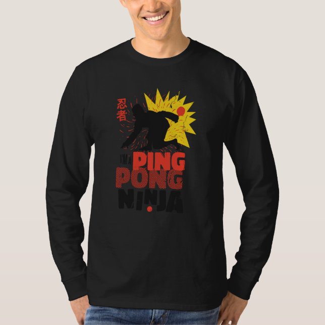 Camiseta Ping Pong Paddle Table Tennis sport ping pong ninj (Anverso)