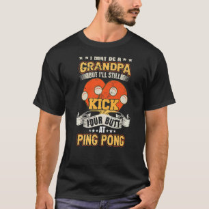 Camiseta Ping Pong Player Abuelo Mesa de Tenis Hombres Ping