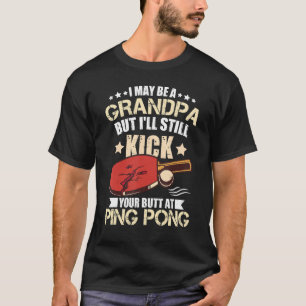 Camiseta Ping Pong Player Abuelo Mesa de Tenis Hombres Ping