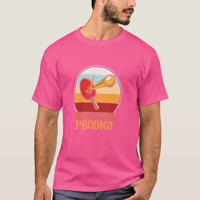 Camiseta Ping Pong Prodigy Mesa de Tenis Racket (Anverso)