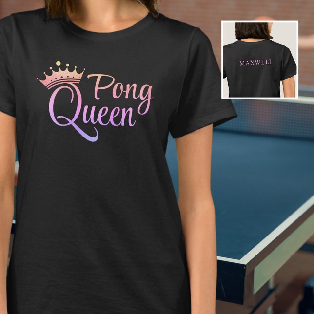 Camiseta Ping Pong Queen Pink Purple Name T-Shirt (Subido por el creador)