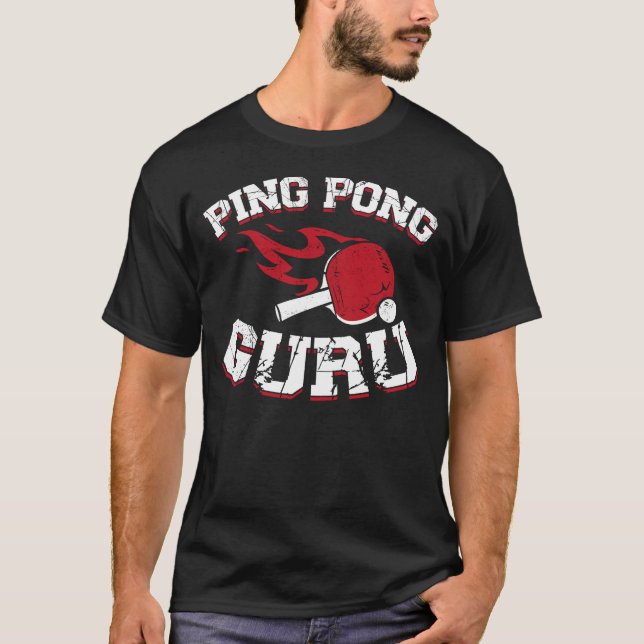 Camiseta Ping Pong Table Tennis Ping Pong Guru Paddle (Anverso)