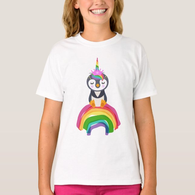 Camiseta Pinguim unicórnio (Anverso)