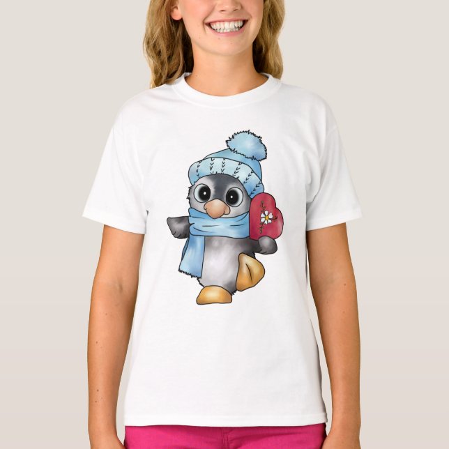 Camiseta Pinguin mit Herz (Anverso)