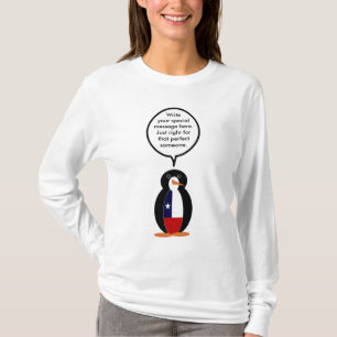 Camiseta Pingüina Chilena Hablando Personalizada