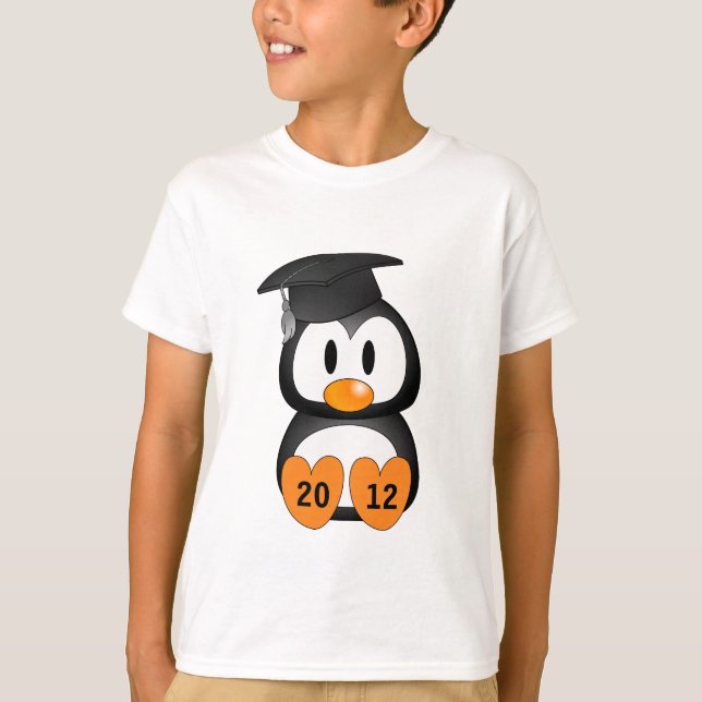 Camiseta Pingüino adaptable de la graduación (Anverso)