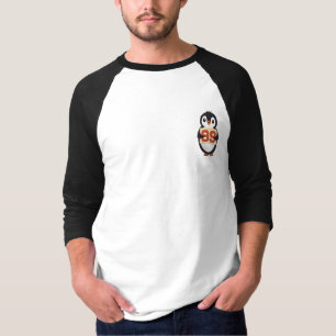 Camiseta Pingüino Adorable Sosteniendo un Letrero