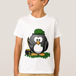 Camiseta Pingüino afortunado del Día de San Patricio con Or