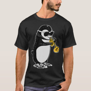 Camiseta Pingüino Amante del Trompetista Músico Infantil Tr