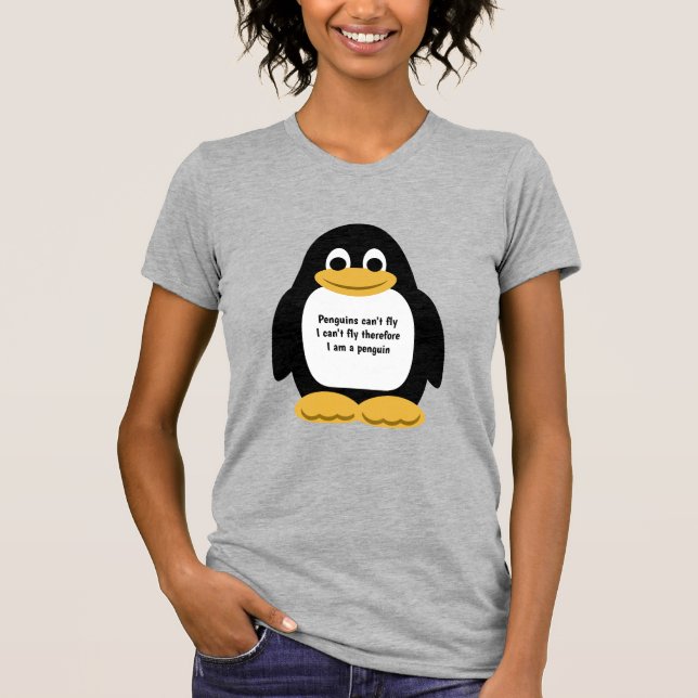 Camiseta Pingüino animado lindo (Anverso)