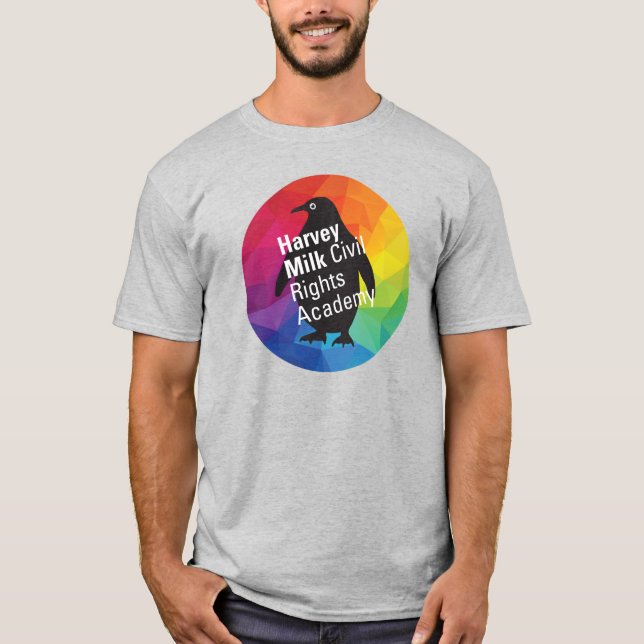 Camiseta Pingüino arco iris - Adulto con ajuste regular, gr (Anverso)