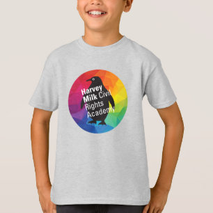 Camiseta pingüino arcoiris - Tamaño de niño, ajust