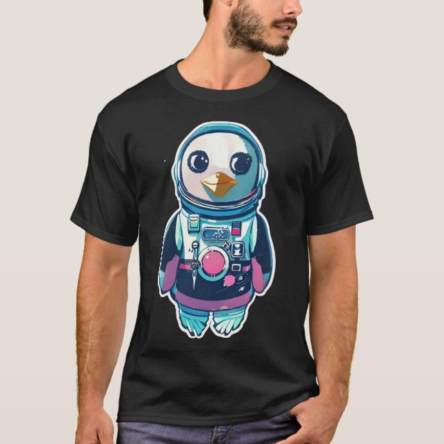 Camiseta Pingüino astronauta (Anverso)