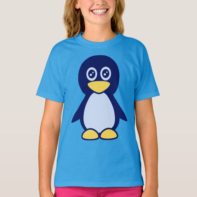 Camiseta Pingüino Azul Pequeño (Anverso)
