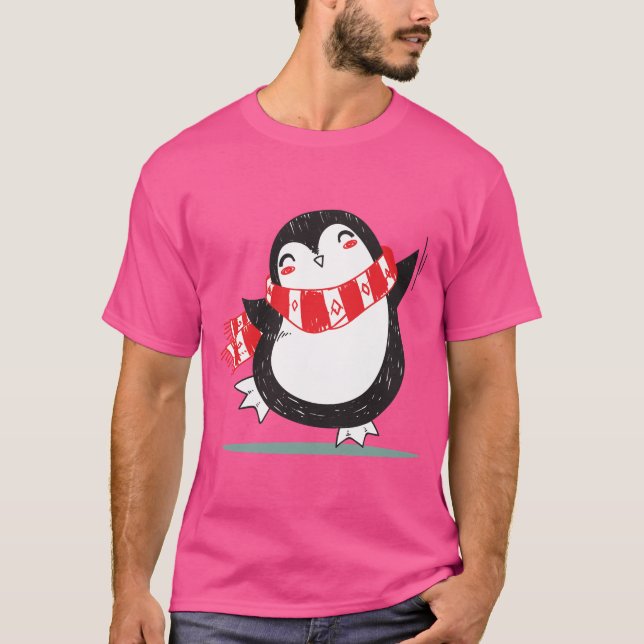 Camiseta Pingüino bailando feliz (Anverso)