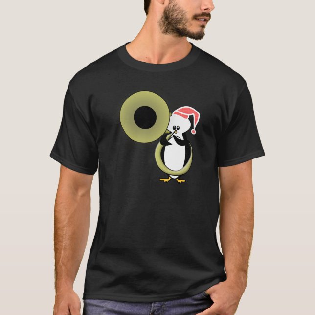 Camiseta Pingüino bebé con Tuba (Anverso)